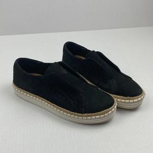 J/Slides Black Kayla Slip On Sneaker SZ 7